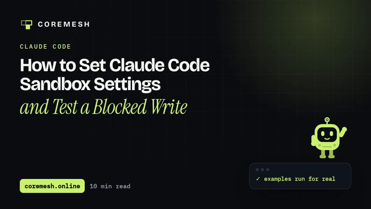 How to Set Claude Code Sandbox Settings and Test a Blocked Write
