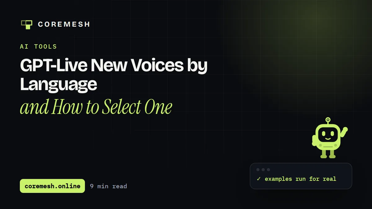 GPT-Live New Voices by Language and How to Select One