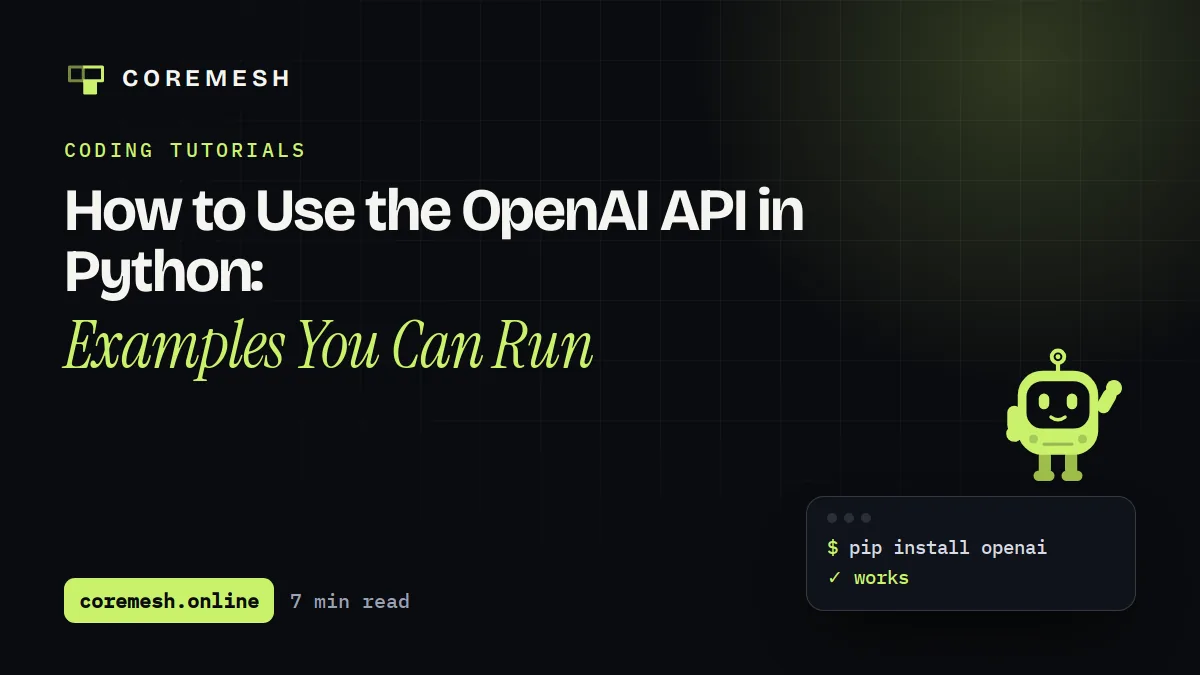 How to Use the OpenAI API in Python: Examples You Can Run
