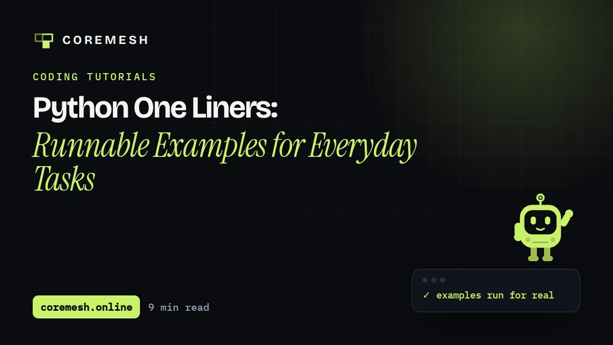 Python One Liners: Runnable Examples for Everyday Tasks